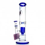 Agung Percolator Straight Tube Glass Bong 30cm Blue