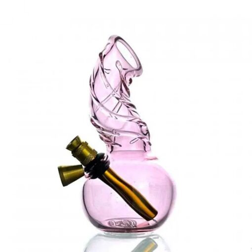 Agung Pink Twister Glass Bong 11cm