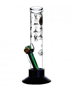 Agung Sexy Decal Straight Tube Glass Bong 24cm