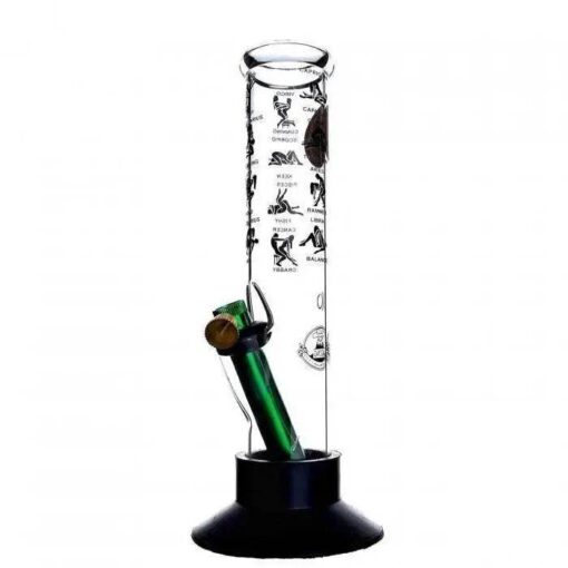 Agung Sexy Decal Straight Tube Glass Bong 24cm