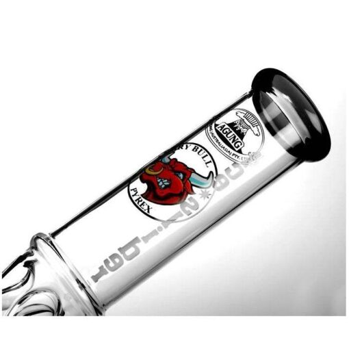 Agung Straight Tube Ice Slider Glass Bong 33cm