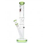 Agung Straight Tube Ice Slider Glass Bong 33cm Green