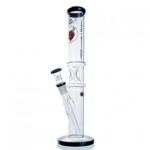 Agung Straight Tube Ice Slider Glass Bong 33cm Black