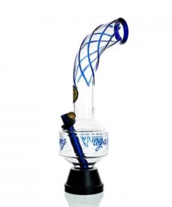 Agung Swirl Glass Bong 34cm Blue