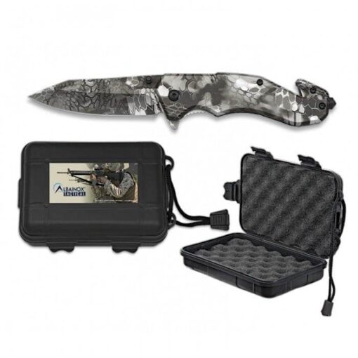 Albainox Python Camo Folding Knife In Gift Box 16cm