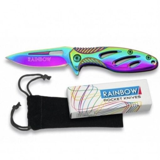 Albainox Rainbow Aluminum Handle Folding Knife 10cm