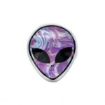 Alien Die Cut Mylar Bag With Ziplock 10cm