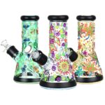 Phantasmagoric Glow In Dark Beaker Glass Water Pipe - 8" / 14mm F / Designs Vary - Headshop.com