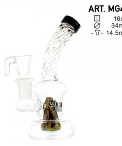 Thug Life | 6" Bubbler Shaped Rasta Water Pipe - Headshop.com