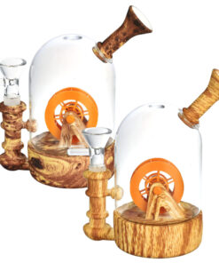 Waterwheel Bell Jar Water Pipe - 6"/14mm F/Designs Vary - Headshop.com