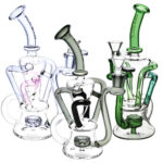 Pulsar 4-Tube Recycler Water Pipe - 9" / 14mm F / Colors Vary - Headshop.com