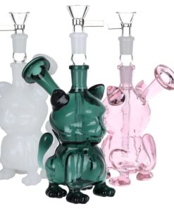 Purr-haps It's A Cat Glass Water Pipe - 6" / 14mm F - Headshop.com