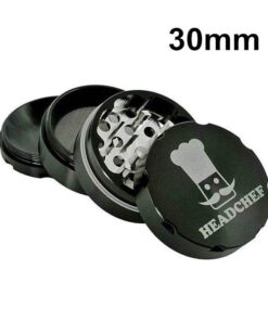 Headchef Aluminium Black 4 Layers Grinder 30mm
