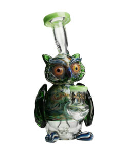 Lookah Glass 9" Mini Nerdy Owl Water Pipe - Headshop.com