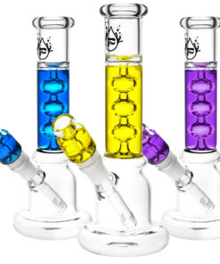 Pulsar Frost Bubbles Glycerin Water Pipe -9.75"/14mm F/Clrs Vary - Headshop.com