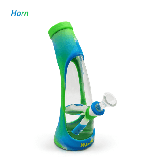 Waxmaid 8.5" Horn Silicone Glass Water Pipe - Headshop.com