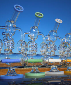 12.5" Recycler Style Inline Perc Water Pipe w/ Spring Body - Headshop.com