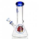Agung Dragon Beaker Glass Bong 25cm Blue