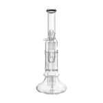 PILOTDIARY 12 Inch Tree Perc Bong with Clear Glass Design - Front View