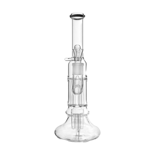 PILOTDIARY 12 Inch Tree Perc Bong with Clear Glass Design - Front View