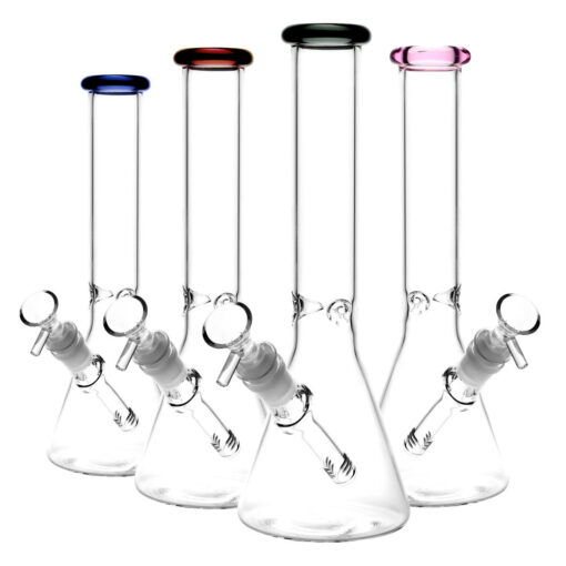 Classic Glass Beaker Light Water Pipe | 14mm F | Colors Vary - Headshop.com