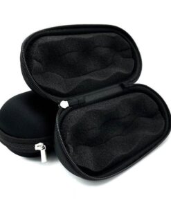 Medium Sweet Puff Glass Pipe Pouch Case With Zip Lock Black