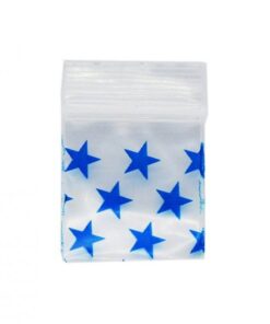 Blue Star Resealable Plastic Bags 25x25mm