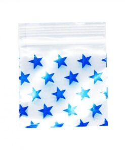 Blue Star Resealable Plastic Bags 38x38mm 100 Pack