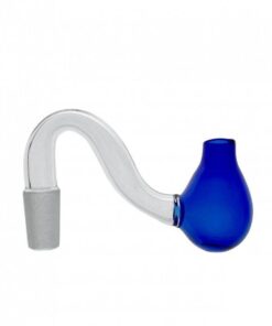 Mini Coloured Glass Bubbler Top Pipe 14mm / 8cm Blue
