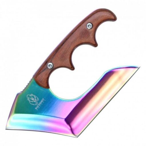 Buckshot Rainbow Mini Clever Wood Handle Knife