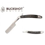 Buckshot Straight Razor Folding Knife 14cm Black
