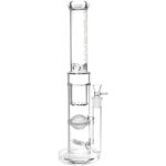 Pulsar Triple Treat Straight Tube Water Pipe - 17" / 19mm F / Clear - Headshop.com