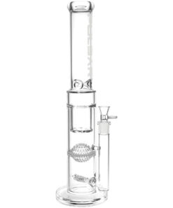 Pulsar Triple Treat Straight Tube Water Pipe - 17" / 19mm F / Clear - Headshop.com