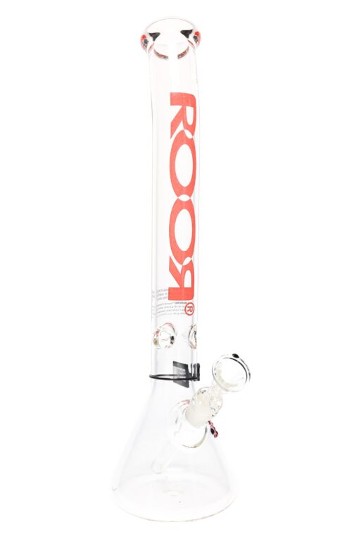 ROOR 18″ Bent-Neck Beaker Bong – 5mm Thick Glass-on-Glass w/ Ice Pinch