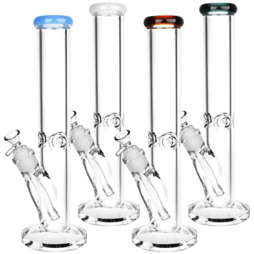 Classic Straight Tube Water Pipe | 14mm F | Colors Vary - Headshop.com