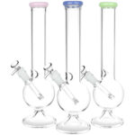 Spherical Splendor Round Bottom Water Pipe | 14mm F |Colors Vary - Headshop.com