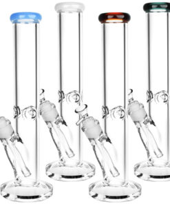 Classic Straight Tube Water Pipe | 14mm F | Colors Vary - Headshop.com