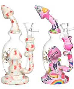 Pulsar Shroom Celebration Water Pipe | 8" | 14mm F - Headshop.com