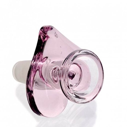 WEGE Pink Love Heart Glass Cone Piece 14mm
