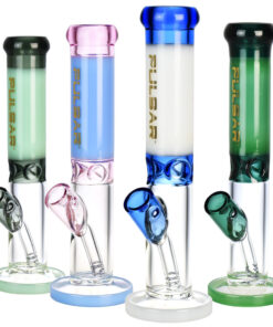 Pulsar Mini Straight Tube Water Pipe - 8.25"/Colors Vary - Headshop.com