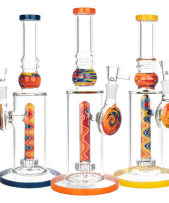 Ascension Wig Wag Glass Water Pipe - 11" / 14mm F / Colors Vary - Headshop.com