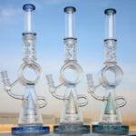18.5" Recycler Style Donut Percolator Glass Water Pipe - Headshop.com