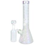 Grateful Dead x Pulsar Bolts And Skellies Glass Beaker Water Pipe Set | 13.75" | 14mm F - Headshop.com