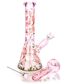 Pulsar Fruit Series Peaches & Cream Herb Pipe Glow Duo - 10" / 14mm F - Headshop.com