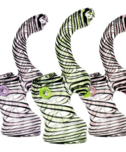 Black Swirl Bubbler - 6" / Colors Vary - Headshop.com