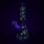 Rainbow Pride Leaf Beaker Glass Water Pipe - 10.25" / 14mm F - Headshop.com