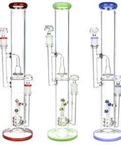 Pulsar Dub Fungi Straight Tube Water Pipe- 17"/14mm F / Colors Vary - Headshop.com