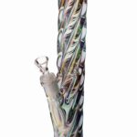Daze Glass - 12 Inch Iridescent Rainbow Spiral Glass Water Pipe - Headshop.com