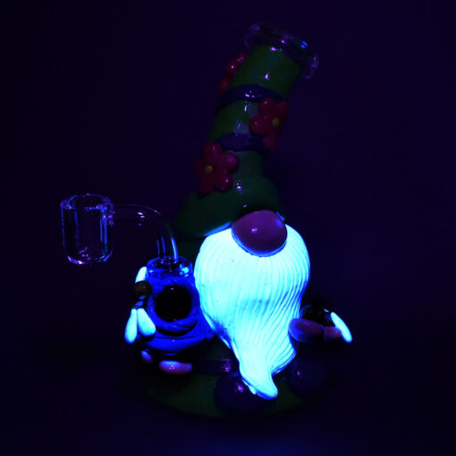 Flower Gnome Glass & Enamel Dab Rig - 7" / 14mm F - Headshop.com