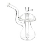 Clear Mushroom Glass Water Pipe - 6.5" / 14mm F - Headshop.com